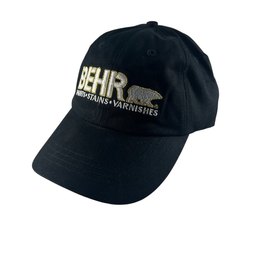 BEHR Paints Stains Varnishes Baseball Hat Cap Black White Embroidered